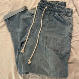 J.Crew Factory denim drawstring pant